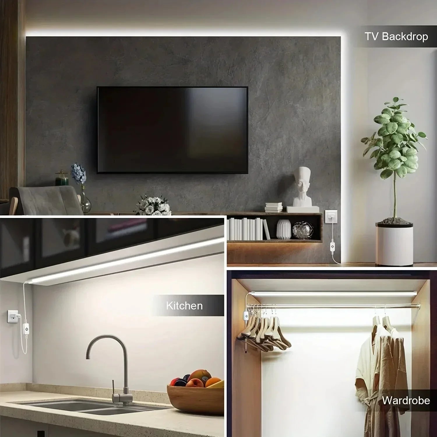 Taśma LED 5V USB 1–5 m, neonowa elastyczna taśma wodoodporna, dotykowy czujnik ruchu, podświetlenie TV i oświetlenie do sypialni